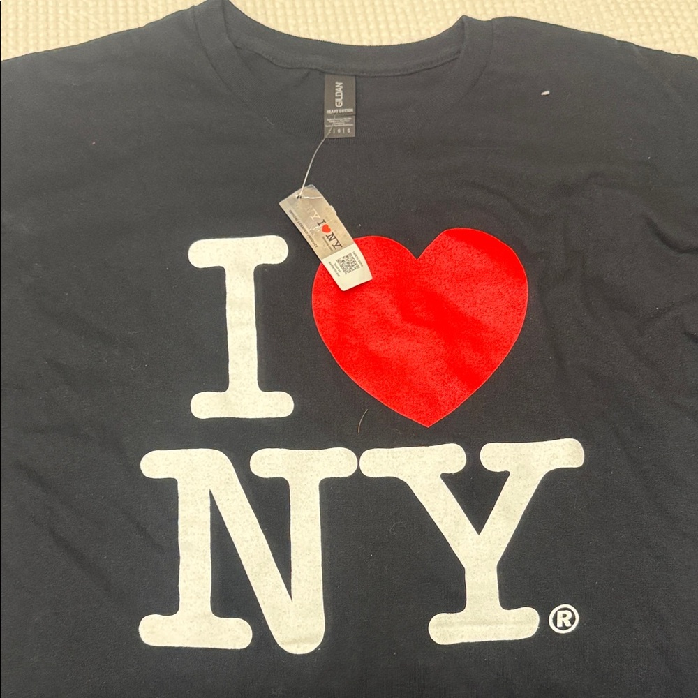 I ❤️ NY Black Graphic Tee with Red Heart - Large